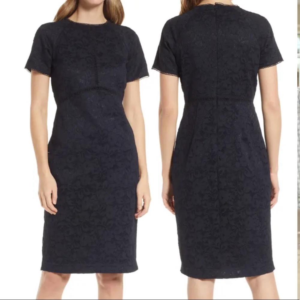Rachel Parcell Short Sleeve Black Lace Dress